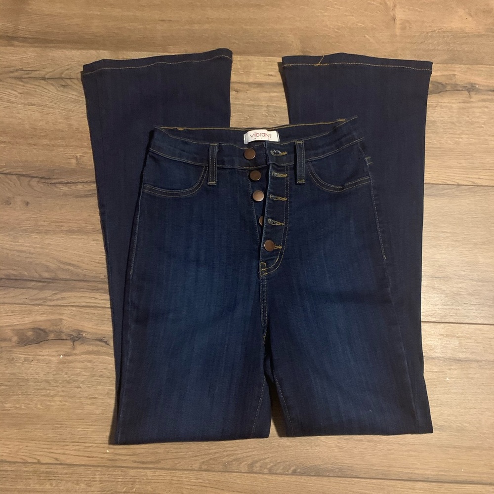 4/$20 High waisted flare leg stretch jeans